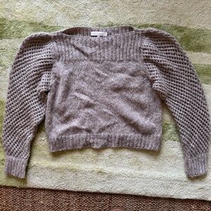 loveshackfancy brown sweater